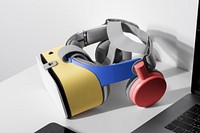 VR headset mockup psd by computer gaming technology