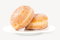 Sugar donuts dessert isolated image