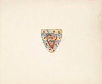 Coat of arms with harp and hearts by Agnes Slott-Møller