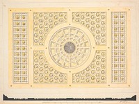 The ceiling. Draft for the Hall of Knights by Nicolai Abildgaard