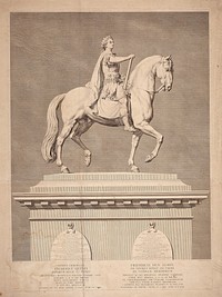 Equestrian statue of Frederik V in Amalienborg Square by Johan Martin Preisler