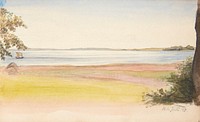 Beach meadows and fjords by Agnes Slott-M&oslash;ller