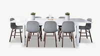 Dining table collage element psd