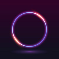 Gradient neon circle frame background