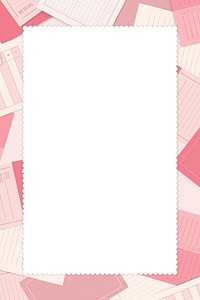 Cute pink paper frame background
