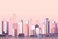 Pink urban scene background