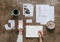 Businesswoman planning a work