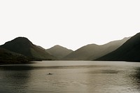 Aesthetic mountain & lake border background   image