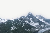 Snowy mountain landscape, border background   psd