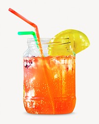 Orange cocktail, isolated design