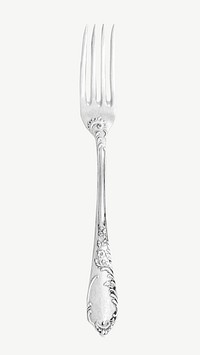 Vintage silver fork psd