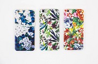 iPhone 6 cases, floral prints in bright colors.