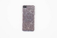 iPhone 7 silver glitter pattern case