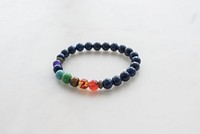 Navy blue chakra bracelet.