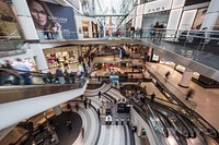 View from second floor of shopping center.