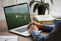 Laptop screen editable mockup psd