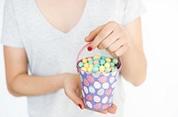 Easter egg hunt candy bucket.