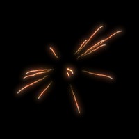 Yellow firework collage element psd