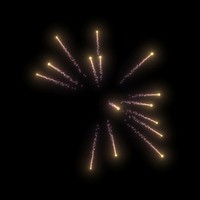 Yellow firework collage element psd