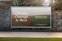 Roadside billboard mockup, editable design psd