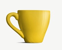 Yellow mug mockup, editable psd