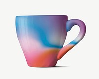 Colorful mug mockup, editable psd