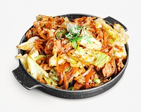 Korean fried pork image on white design