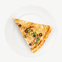 Lunch pizza slice collage element psd 