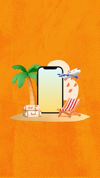 Summer vacation booking iPhone wallpaper