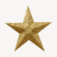 Gold metallic star psd