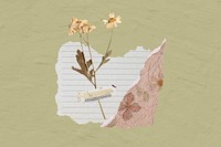 Aesthetic flower paper journal collage art