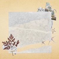 Aesthetic torn paper craft collage