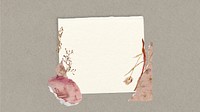 Desktop wallpaper aesthetic torn paper flower, brown background