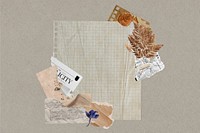 Aesthetic note paper craft collage