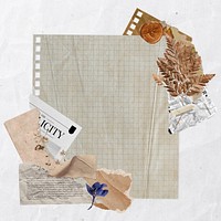 Aesthetic note paper craft collage