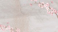 Sakura, brown paper desktop wallpaper