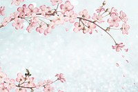 Pink flower, cherry blossom background