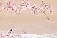 Pink flower, cherry blossom background