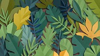 Paper craft leaf desktop wallpaper