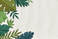 White paper craft leaf border background