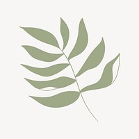 Green leaf aesthetic vector