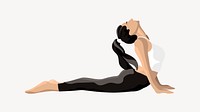 Woman yoga cobra pose vector