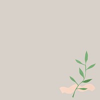 Simple plant illustration on blank background