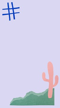 Simple mobile wallpaper, cute doodles on pastel purple background