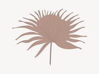 Palm leaf vector pastel illustration