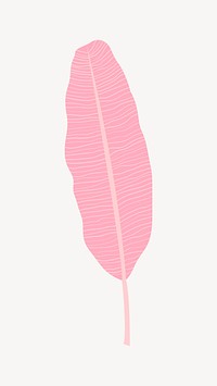 Banana leaf vector pastel illustration