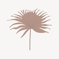 Palm leaf vector pastel illustration