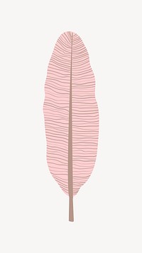 Banana leaf vector pastel illustration