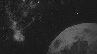 Aesthetic galaxy desktop wallpaper, black and white space