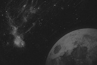 Aesthetic galaxy background, black and white space